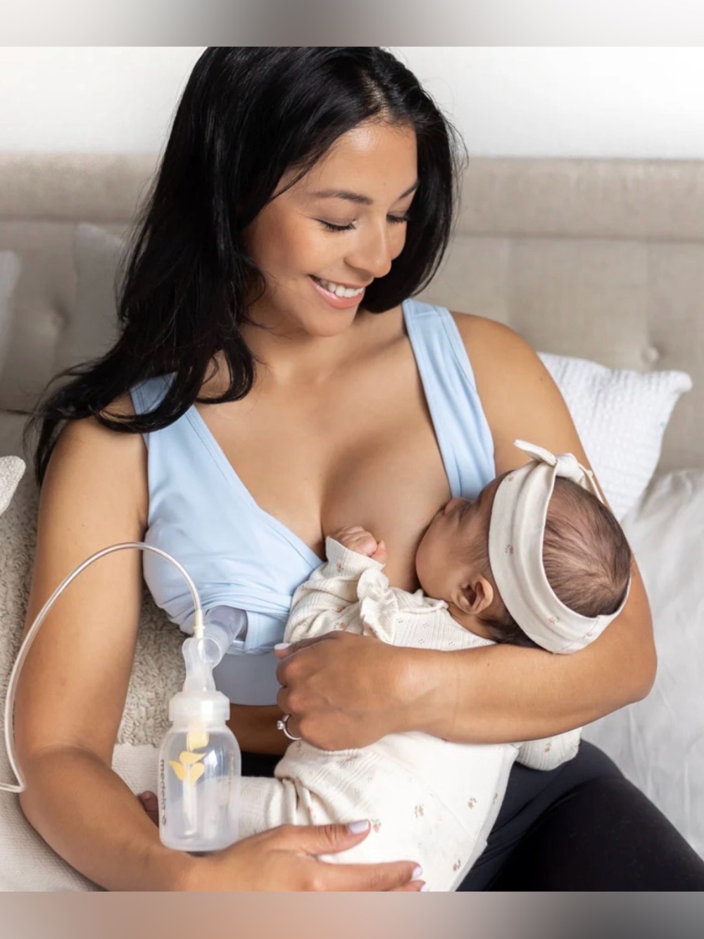 Love & Fit Everyday Luxe® 3.0 Nursing & Hands-Free Pumping Bra - Powder Blue